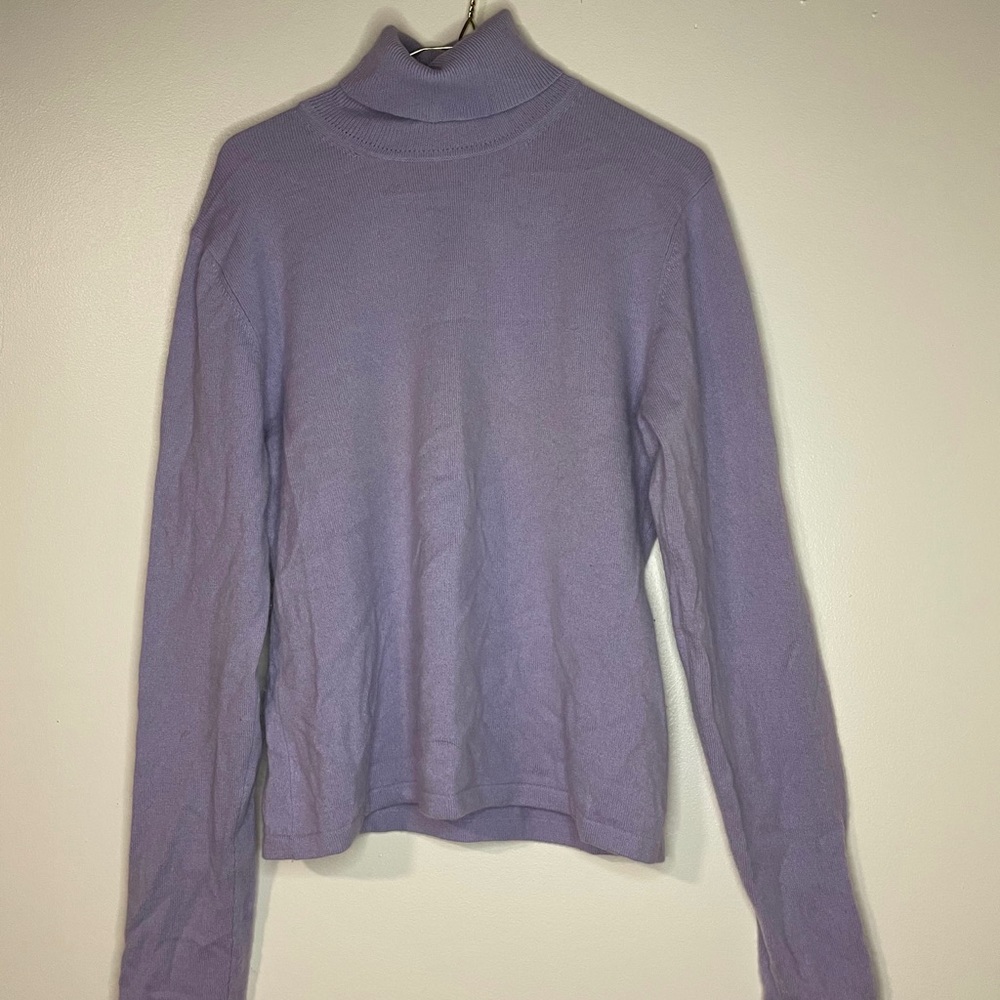 Lavender Cashmere Turtleneck